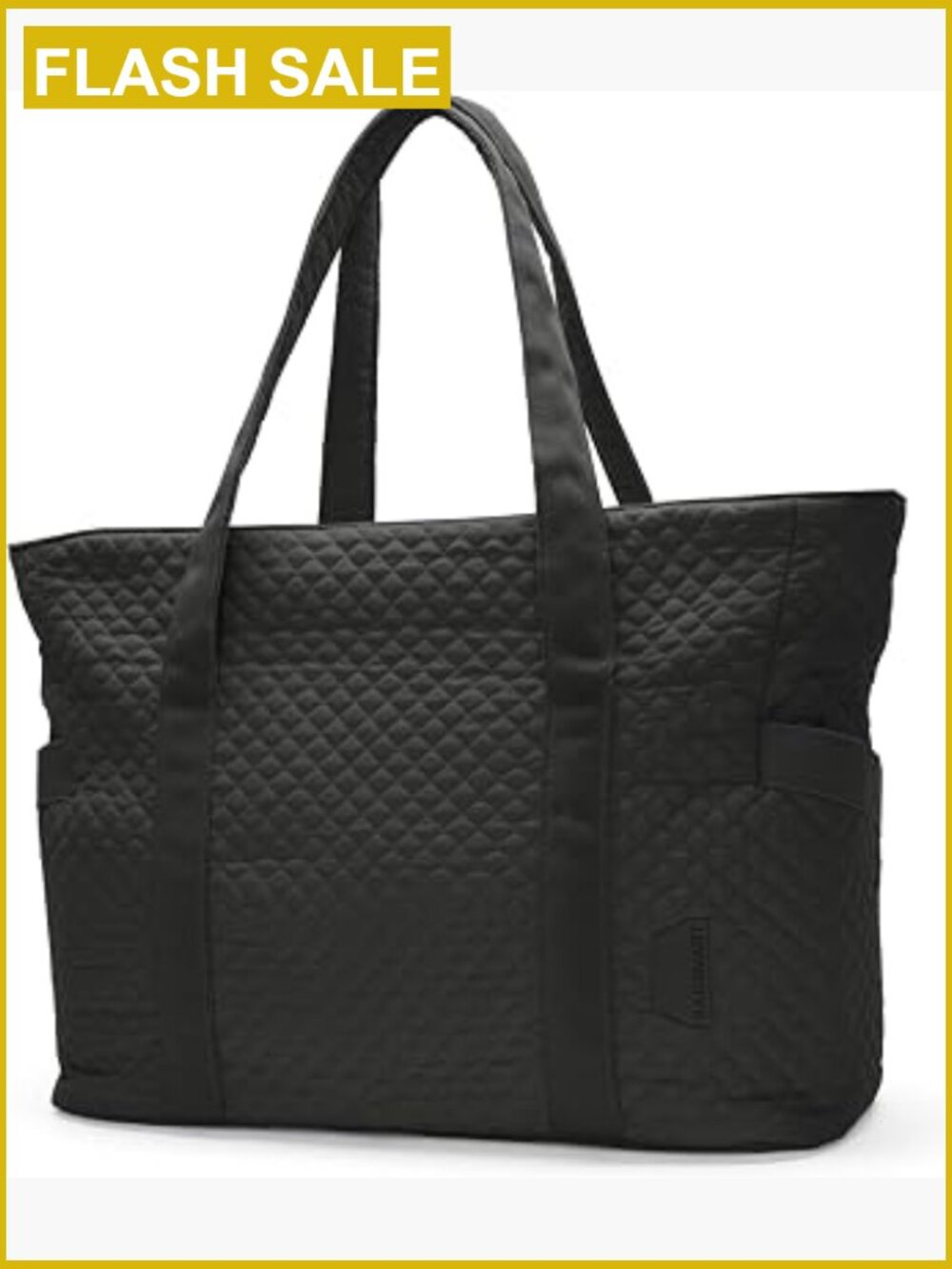 Quilted Puffer Tote Bag for Women, 20L Work Travel Nurse Bag, Fits 15.6"